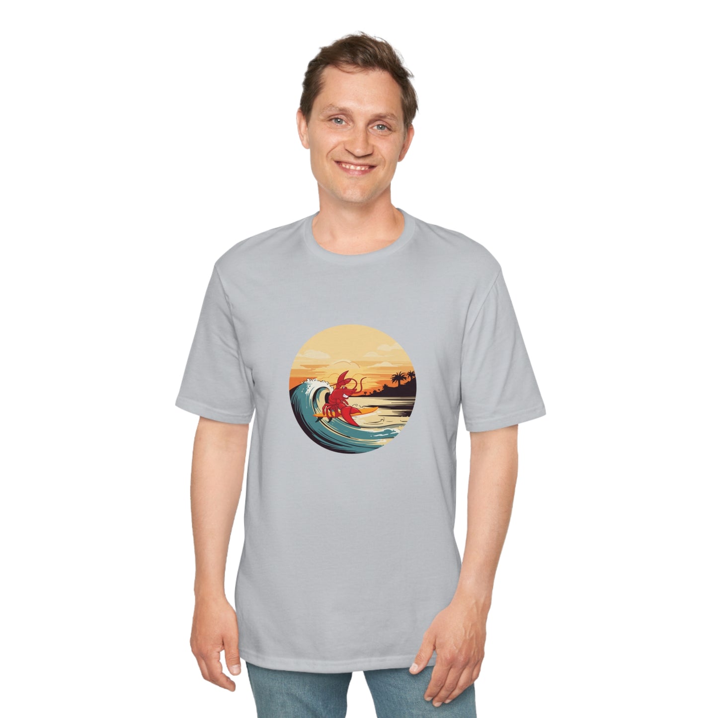 Perfect Weight® Tee Larry Surfing wave (front logo)