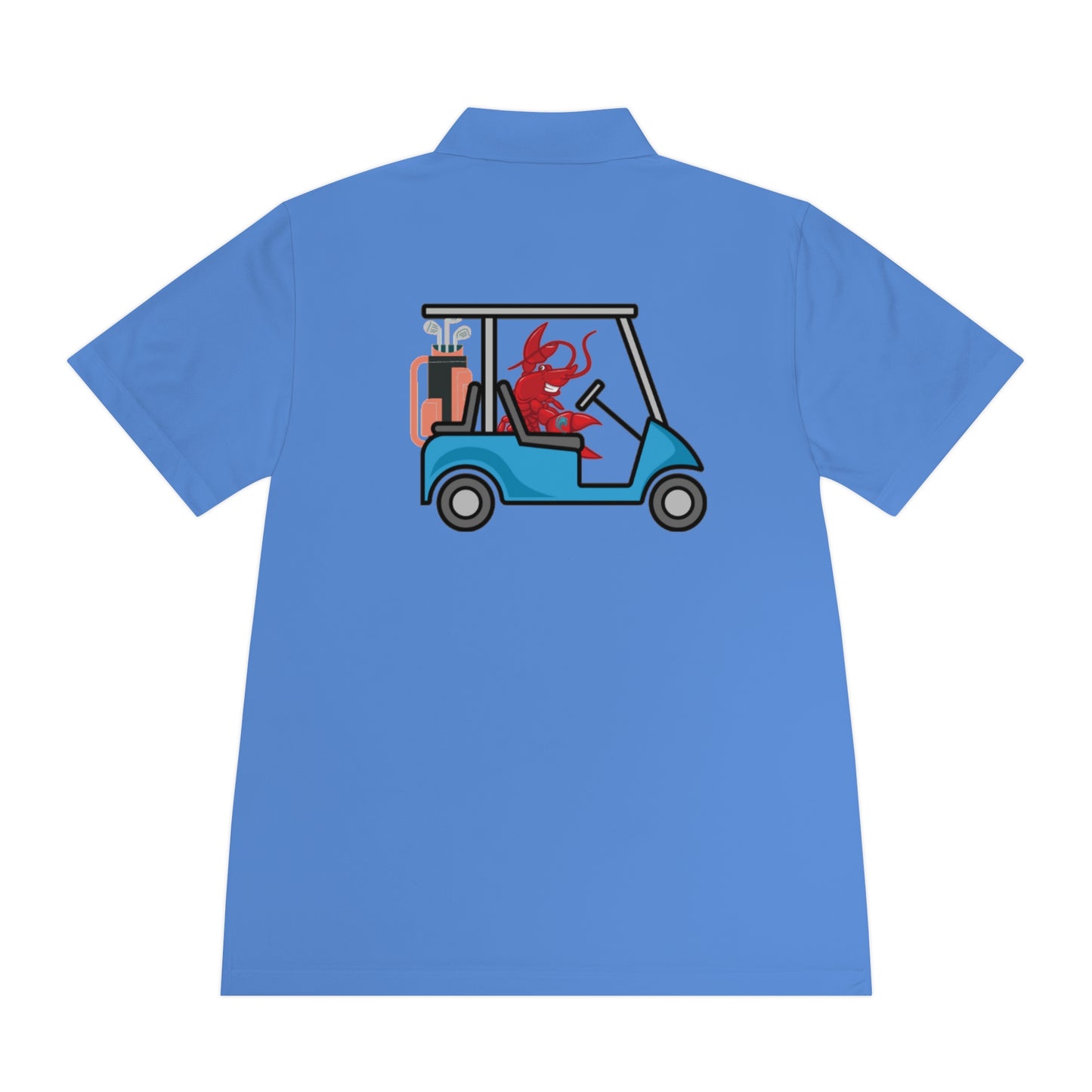 Men's Sport Polo Shirt Larry Golf Cart (front & back logo)