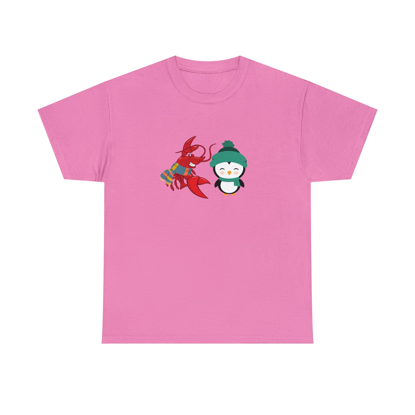 Unisex Heavy Cotton Tee Larry Penguin (front logo)