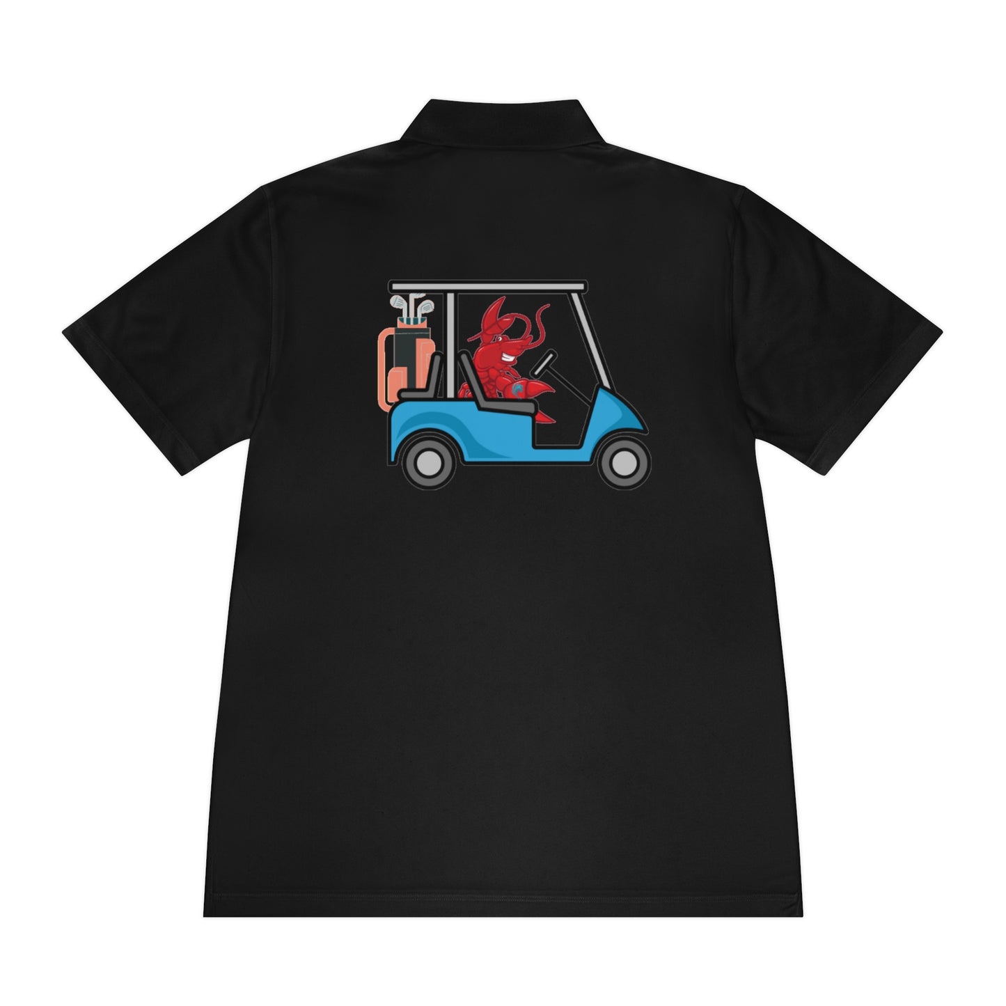 Men's Sport Polo Shirt Larry Golf Cart (front & back logo)