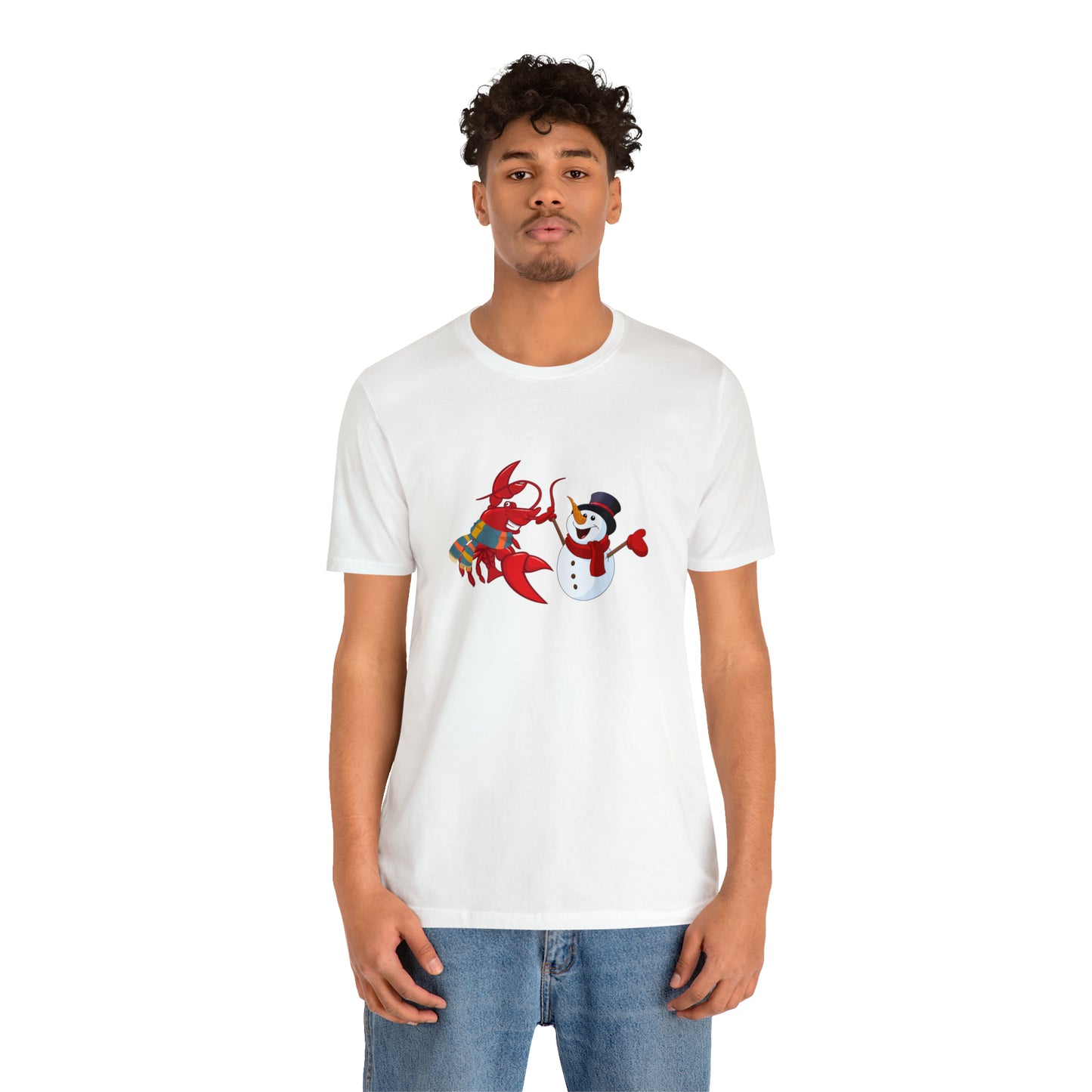 Unisex Jersey Short Sleeve Tee Larry & Snowman (front logo)