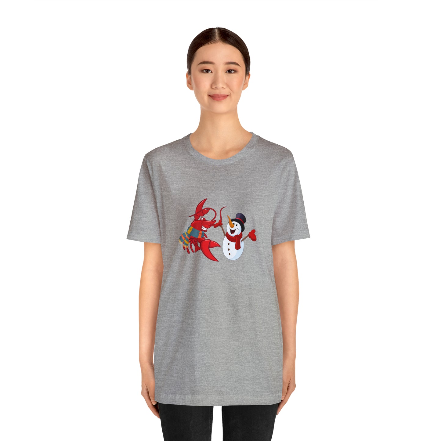 Unisex Jersey Short Sleeve Tee Larry & Snowman (front logo)