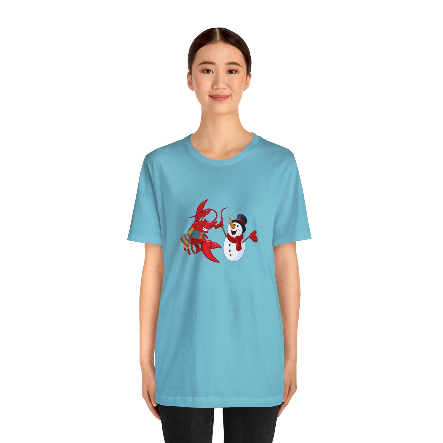 Unisex Jersey Short Sleeve Tee Larry & Snowman (front logo)