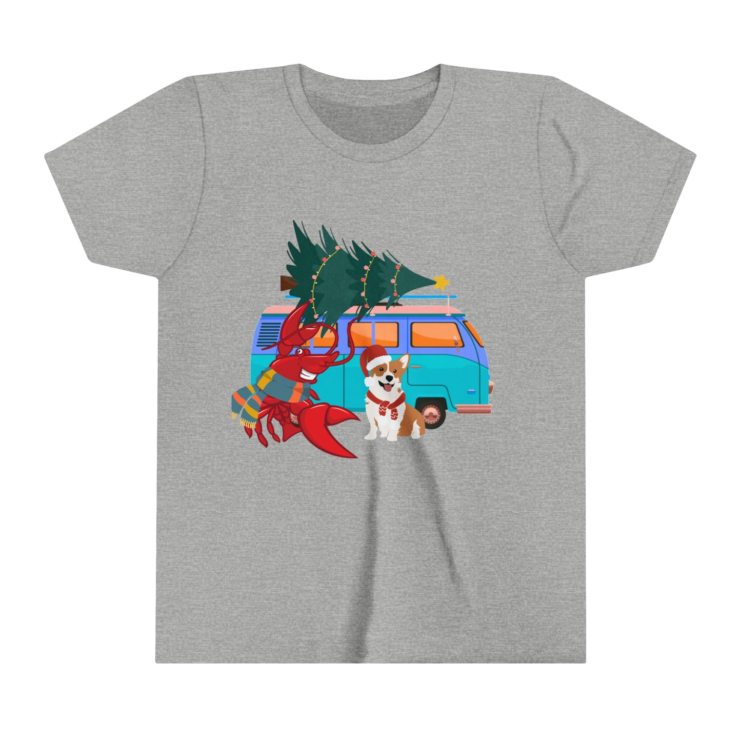 Youth Short Sleeve Tee Larry Christmas Van Front logo