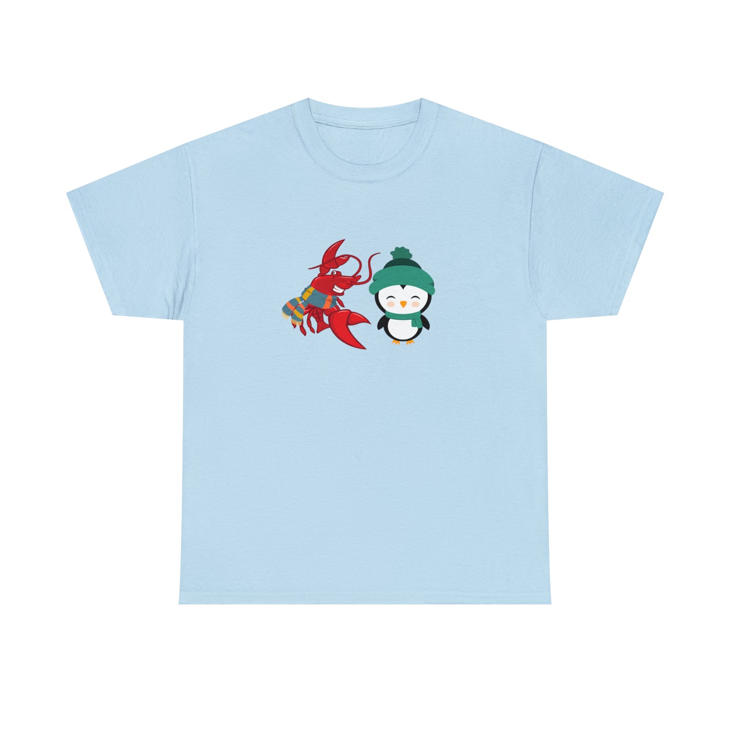 Unisex Heavy Cotton Tee Larry Penguin (front logo)