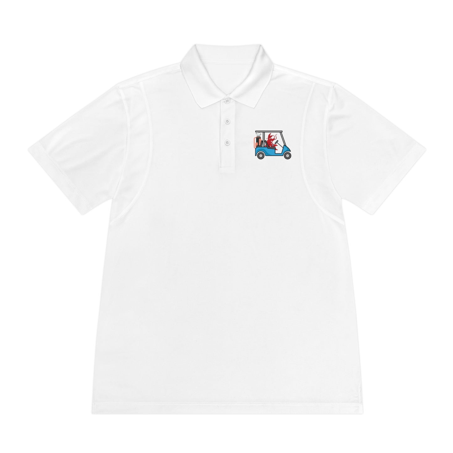 Men's Sport Polo Shirt Larry Golf Cart (front & back logo)