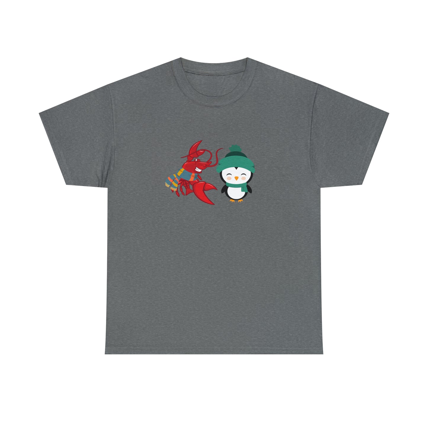 Unisex Heavy Cotton Tee Larry Penguin (front logo)