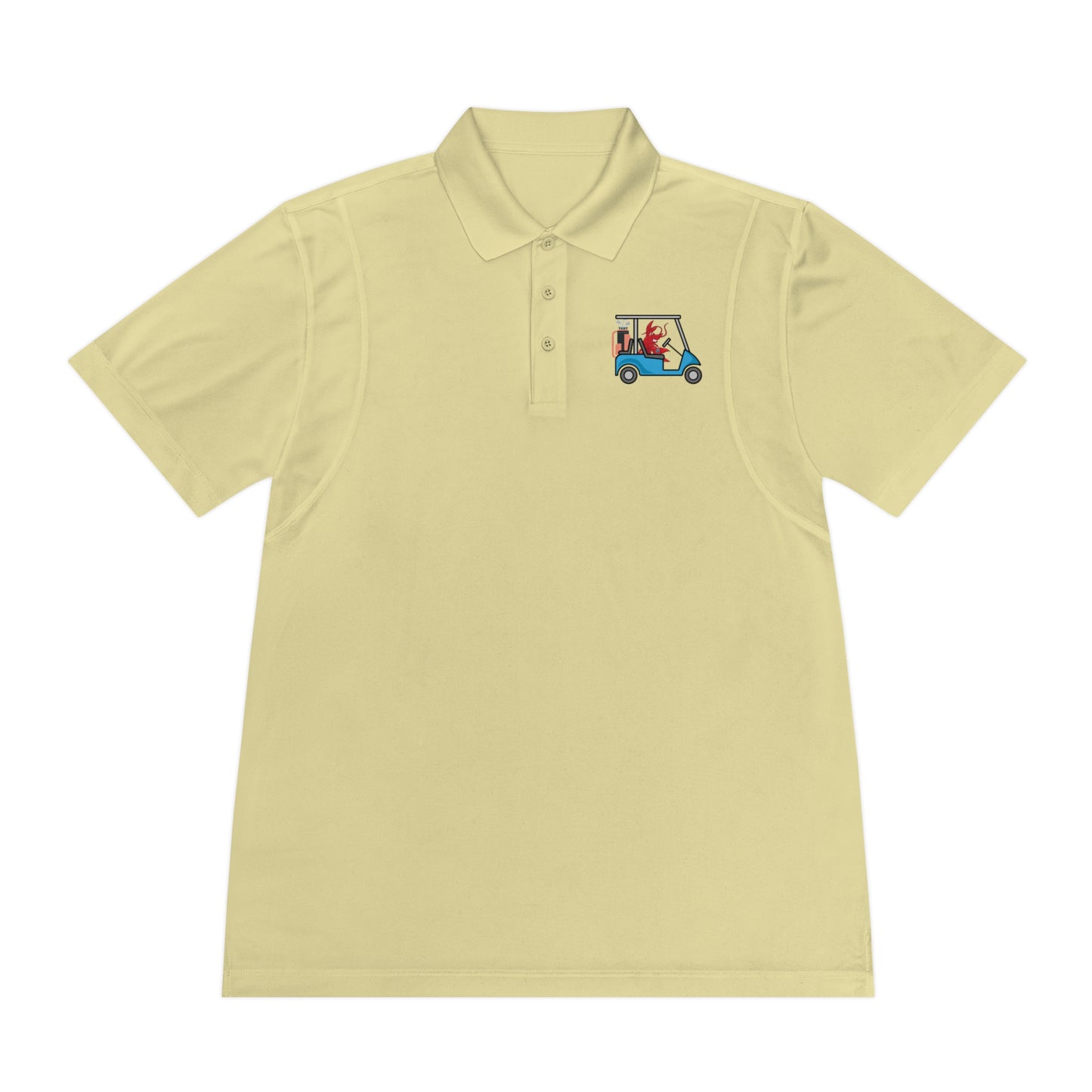 Men's Sport Polo Shirt Larry Golf Cart (front & back logo)