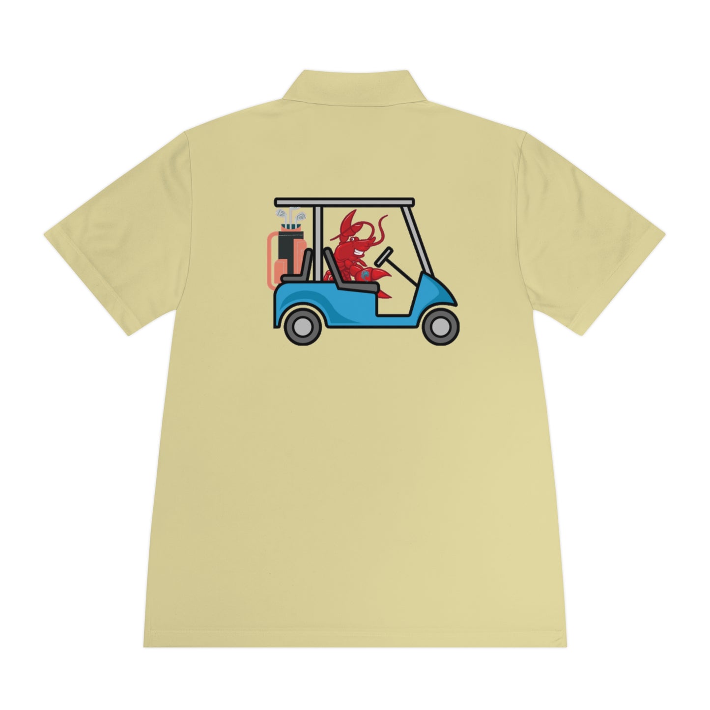 Men's Sport Polo Shirt Larry Golf Cart (front & back logo)