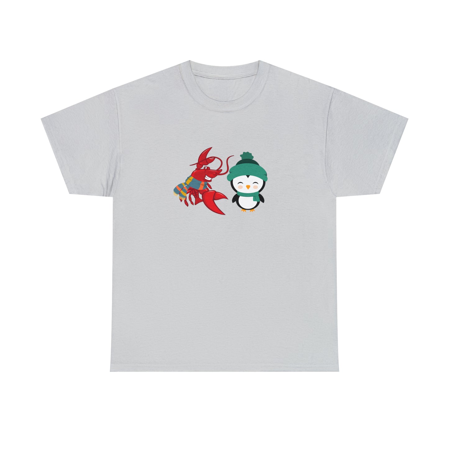 Unisex Heavy Cotton Tee Larry Penguin (front logo)