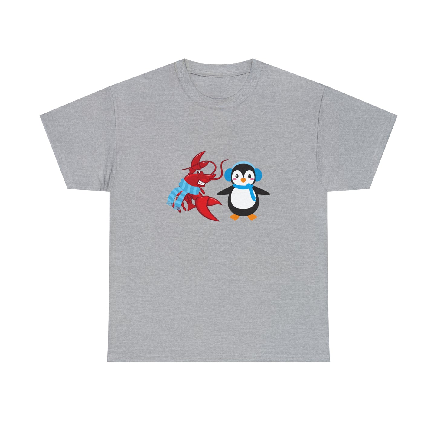 Unisex Heavy Cotton Tee Larry Penguin (front logo)