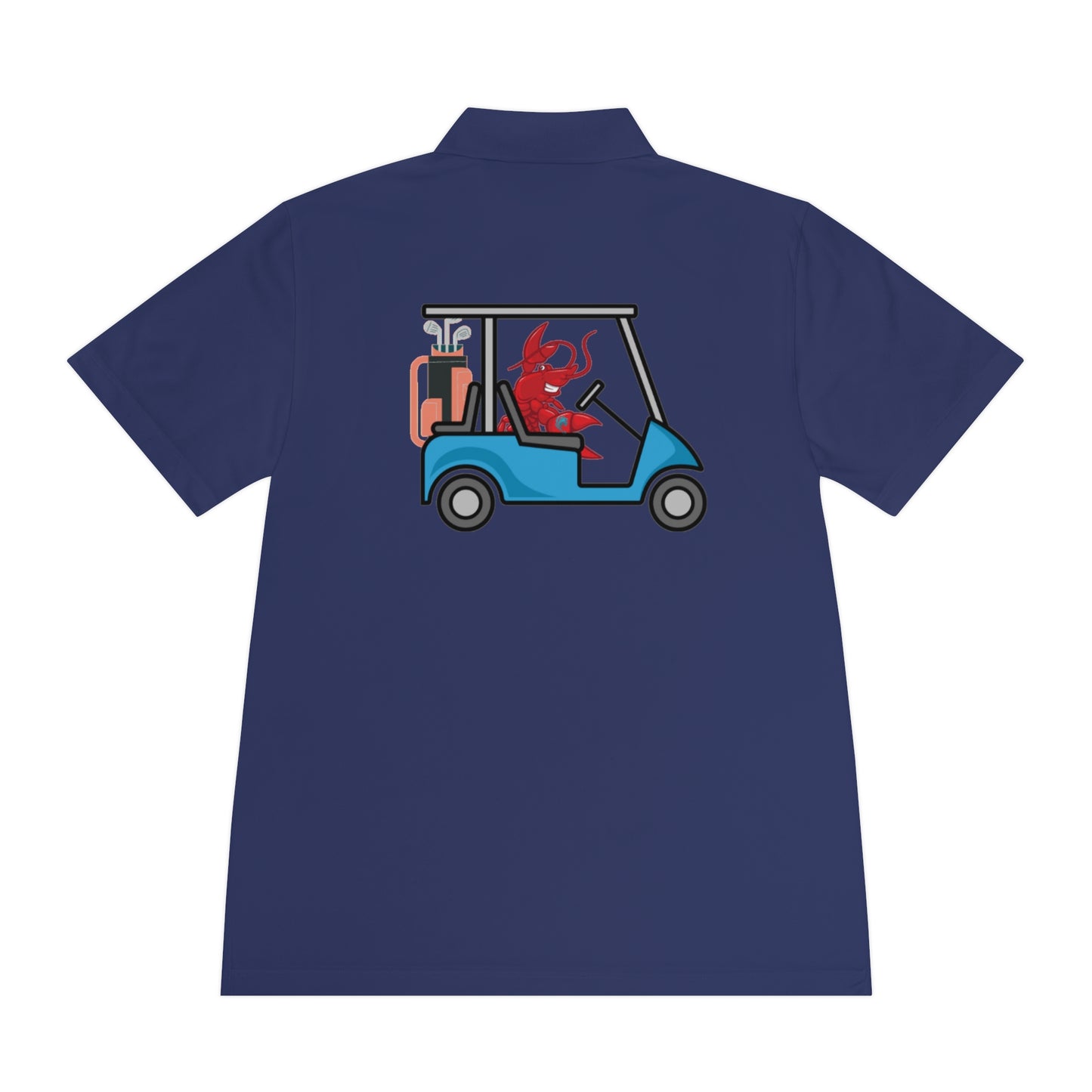 Men's Sport Polo Shirt Larry Golf Cart (front & back logo)