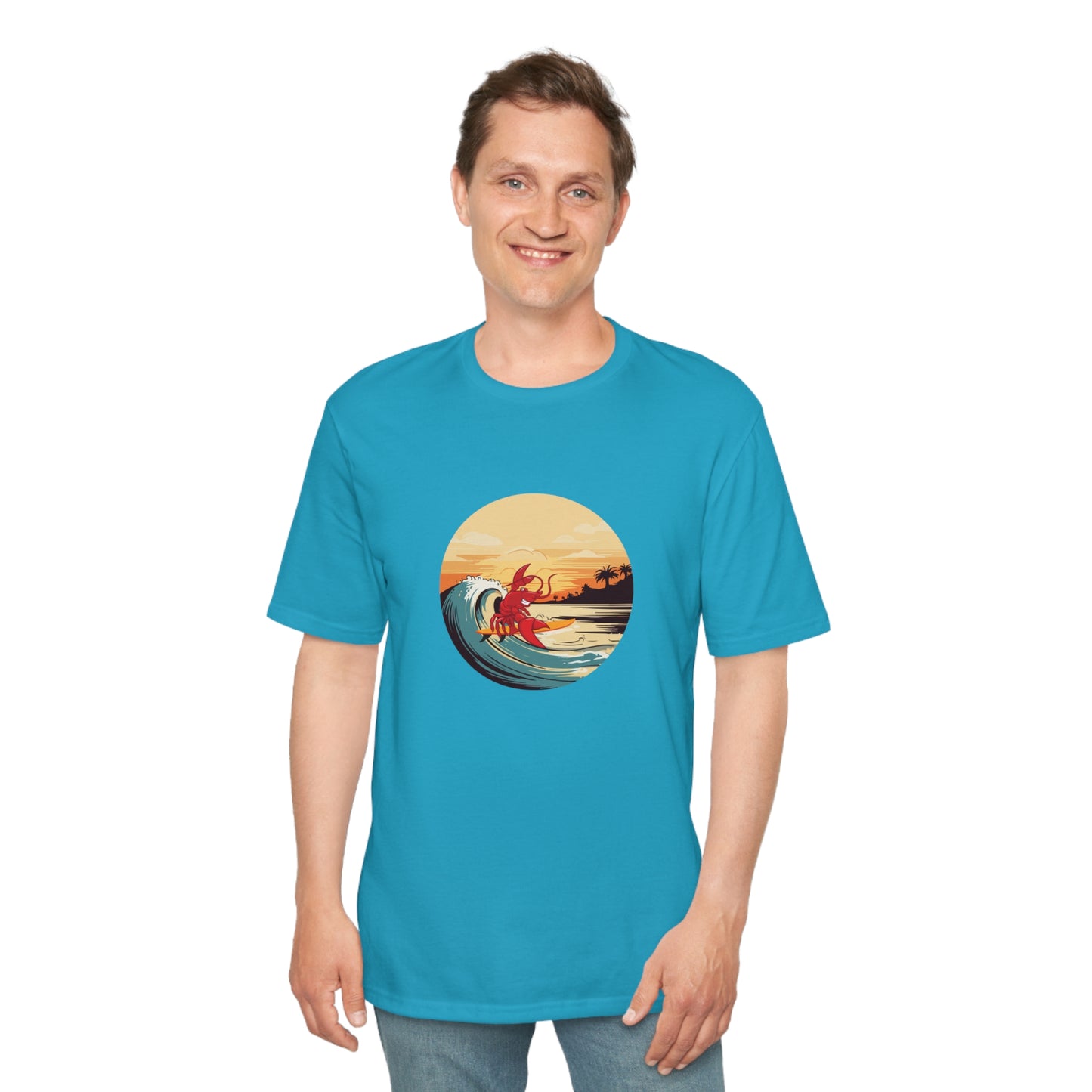 Perfect Weight® Tee Larry Surfing wave (front logo)