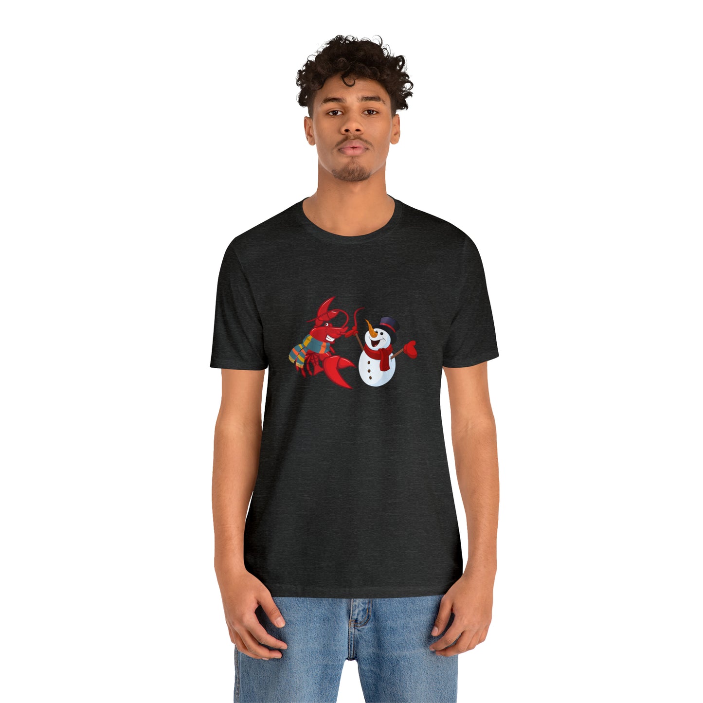 Unisex Jersey Short Sleeve Tee Larry & Snowman (front logo)