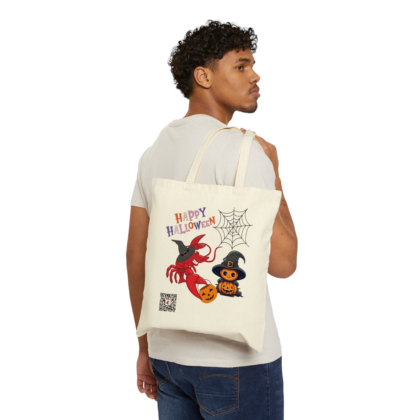 Trick or Treat Cotton Canvas Tote Bag