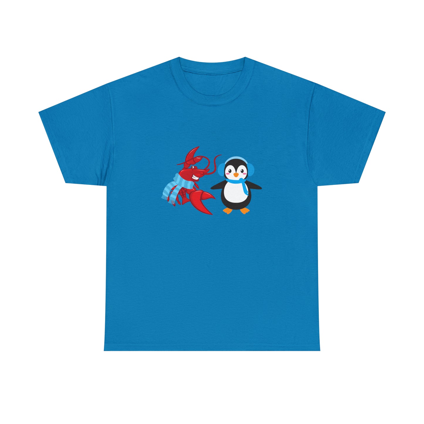 Unisex Heavy Cotton Tee Larry Penguin (front logo)