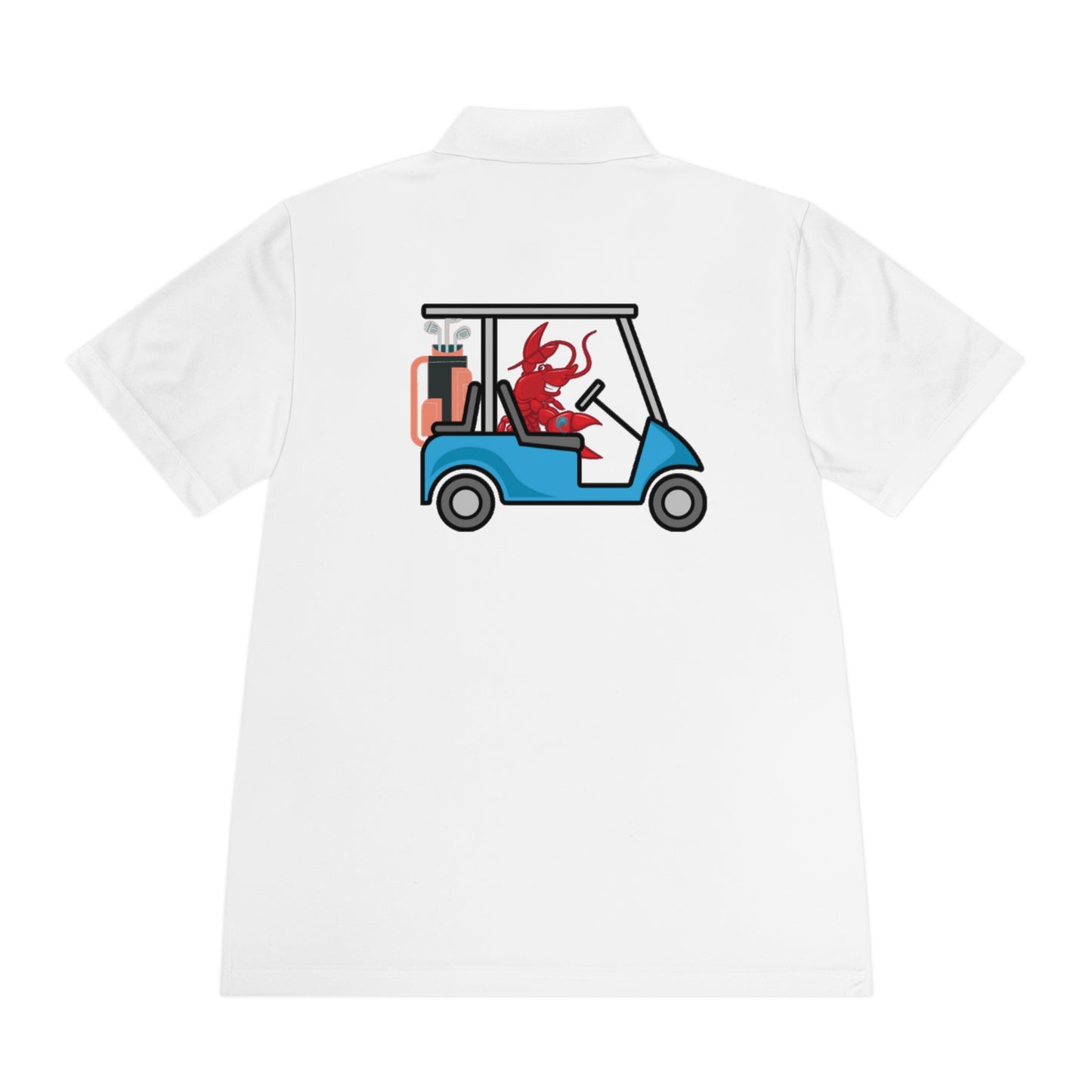 Men's Sport Polo Shirt Larry Golf Cart (front & back logo)