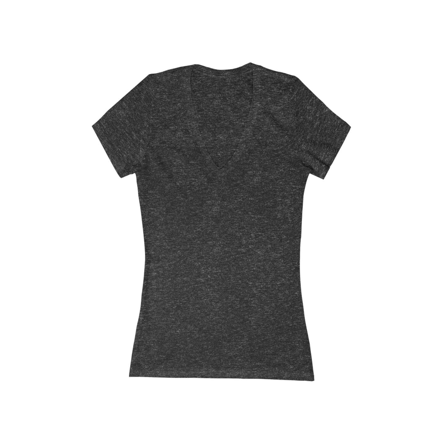 Women's Jersey Short Sleeve Deep V-Neck Tee Larry Van (back logo)