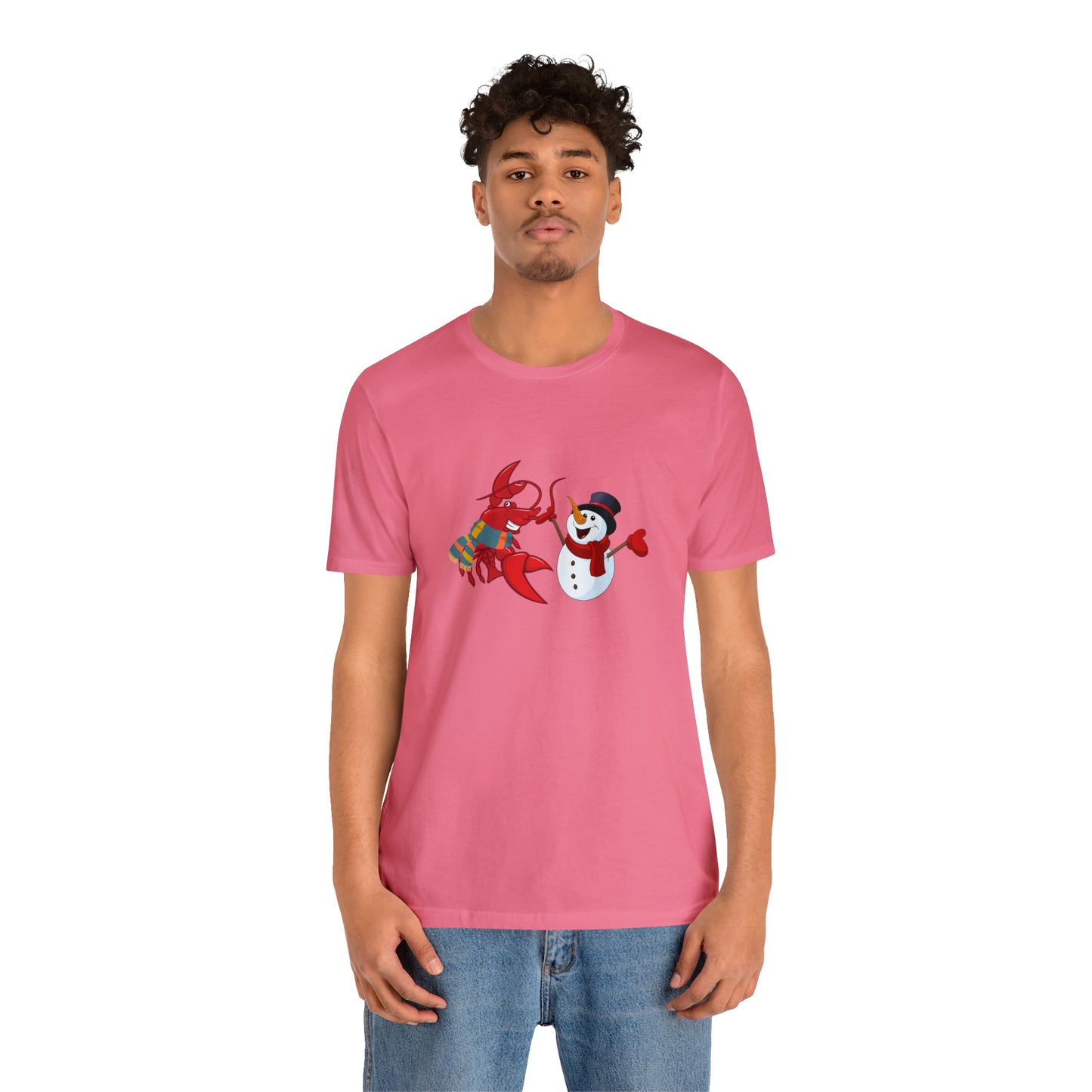 Unisex Jersey Short Sleeve Tee Larry & Snowman (front logo)