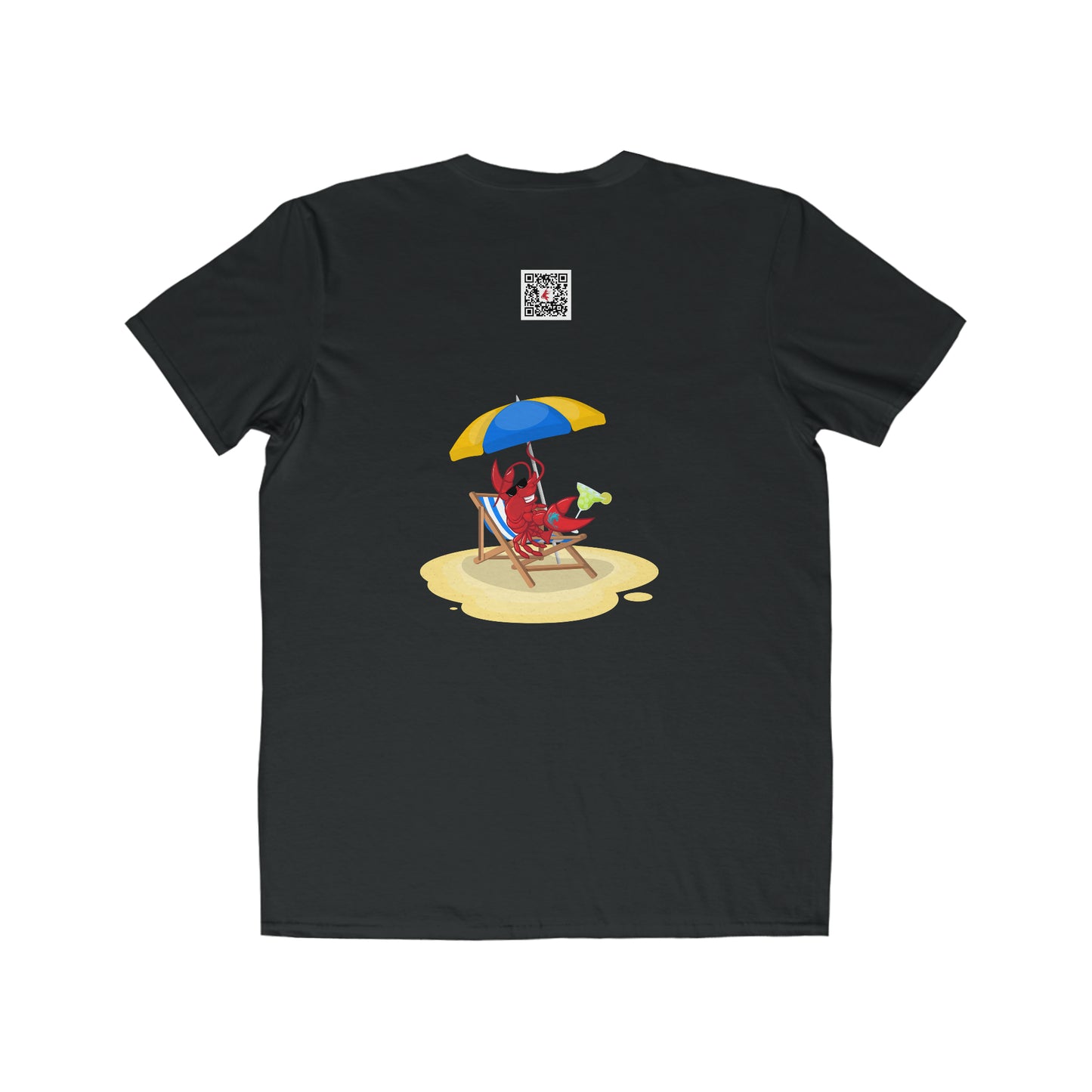 Men's Lightweight Fashion Tee Larry Umbrella with QR code (front & back logo)