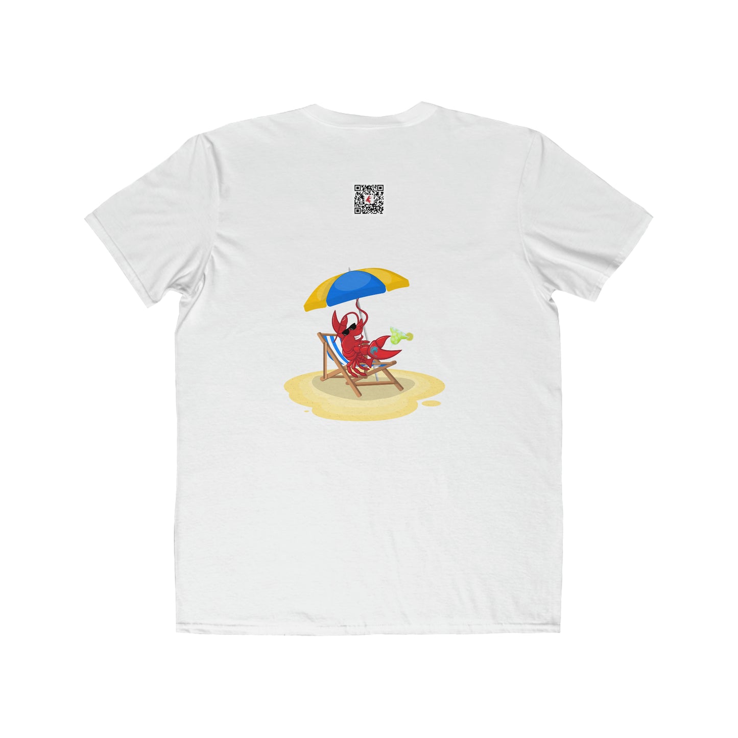 Men's Lightweight Fashion Tee Larry Umbrella with QR code (front & back logo)