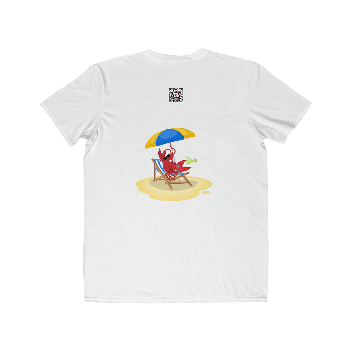 Men's Lightweight Fashion Tee Larry Umbrella with QR code (front & back logo)
