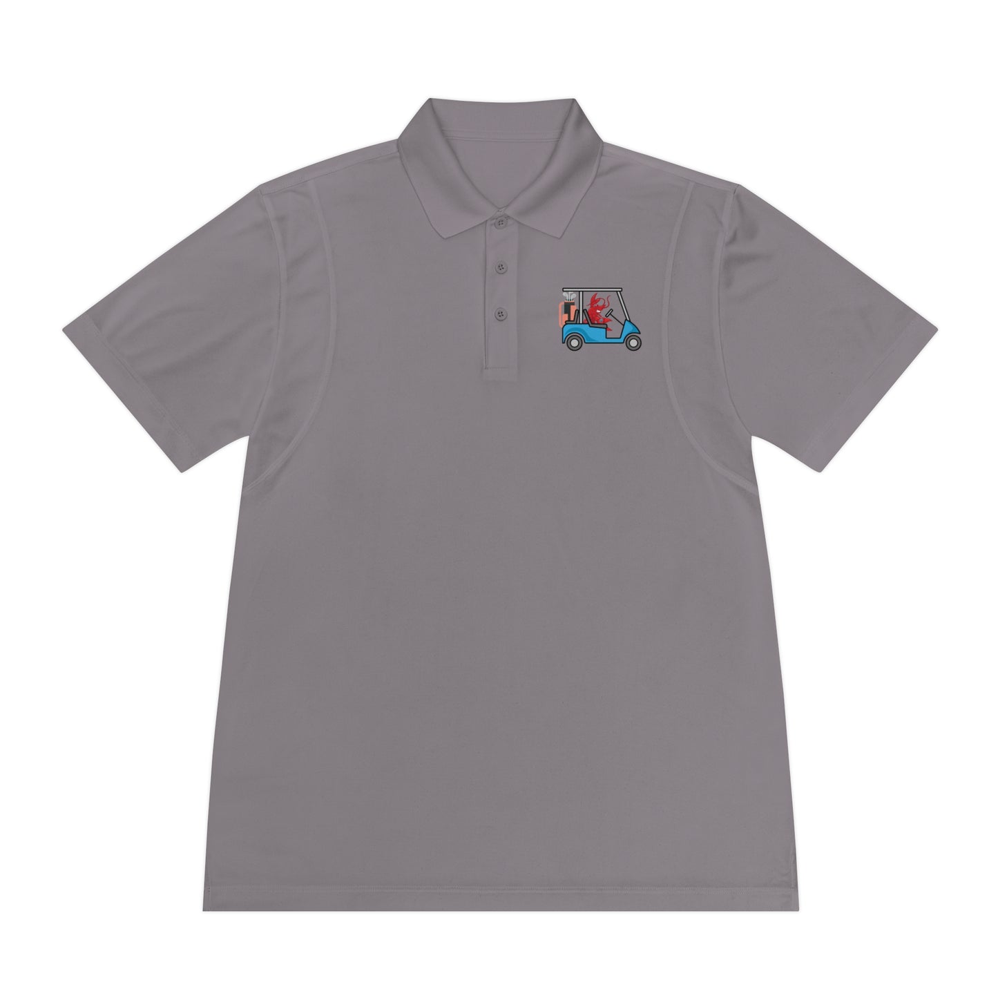 Men's Sport Polo Shirt Larry Golf Cart (front & back logo)