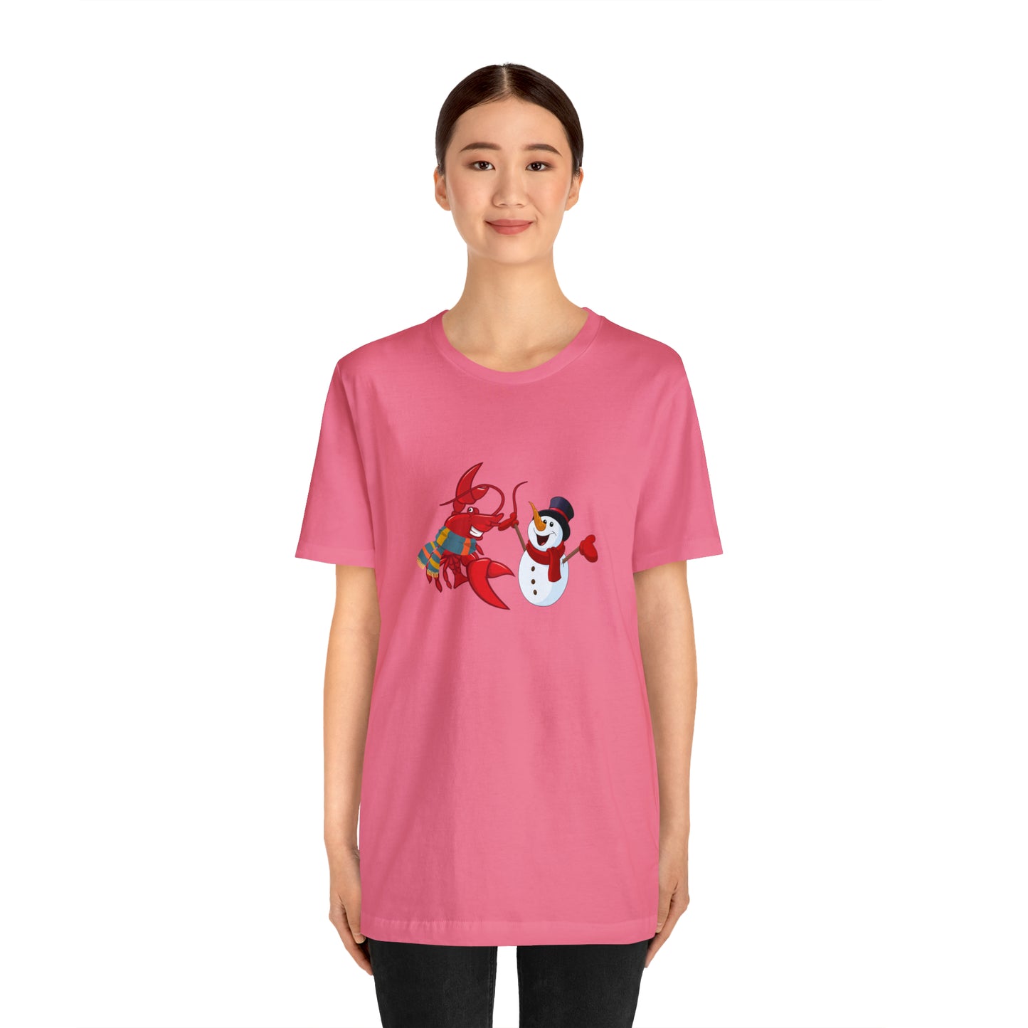 Unisex Jersey Short Sleeve Tee Larry & Snowman (front logo)