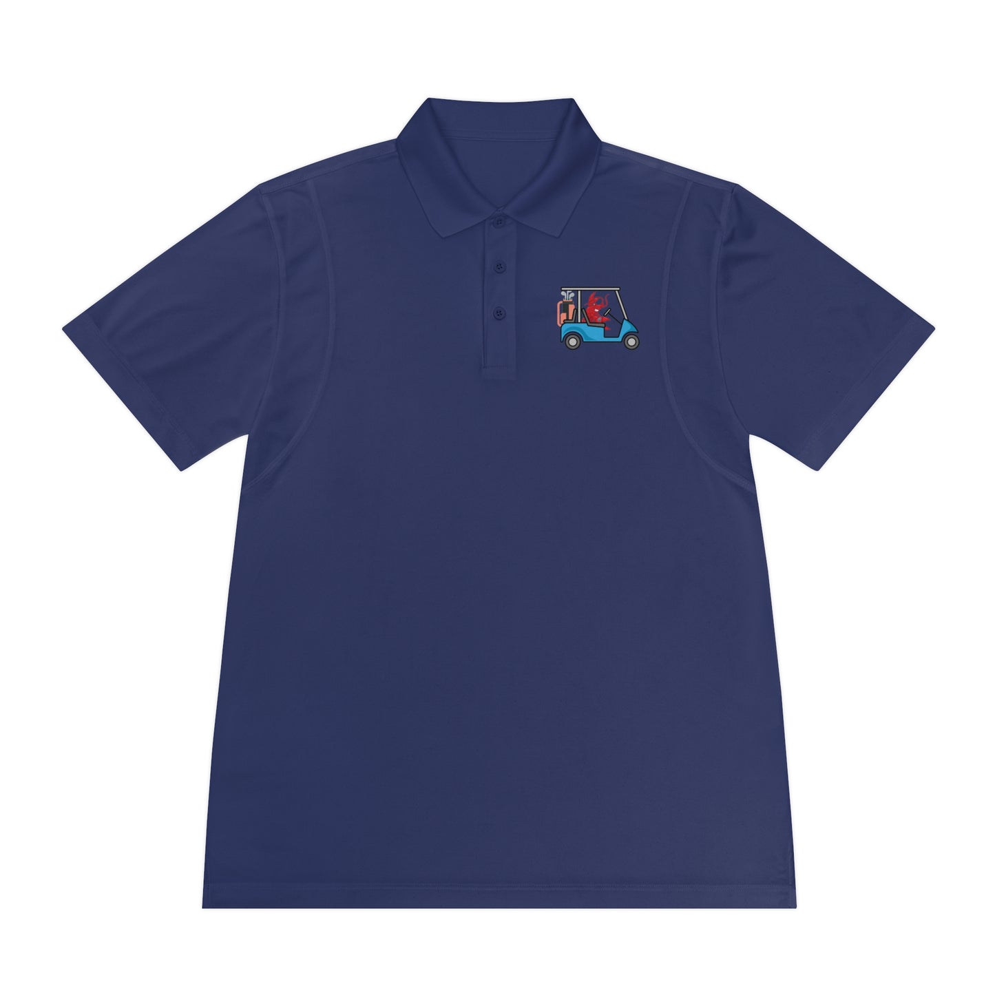 Men's Sport Polo Shirt Larry Golf Cart (front & back logo)