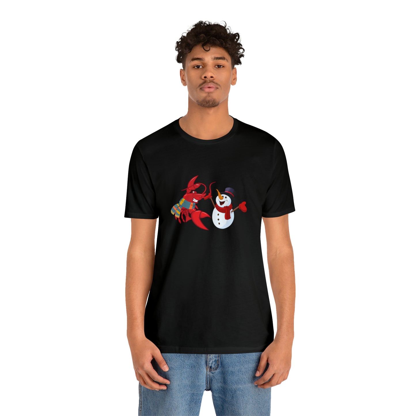 Unisex Jersey Short Sleeve Tee Larry & Snowman (front logo)