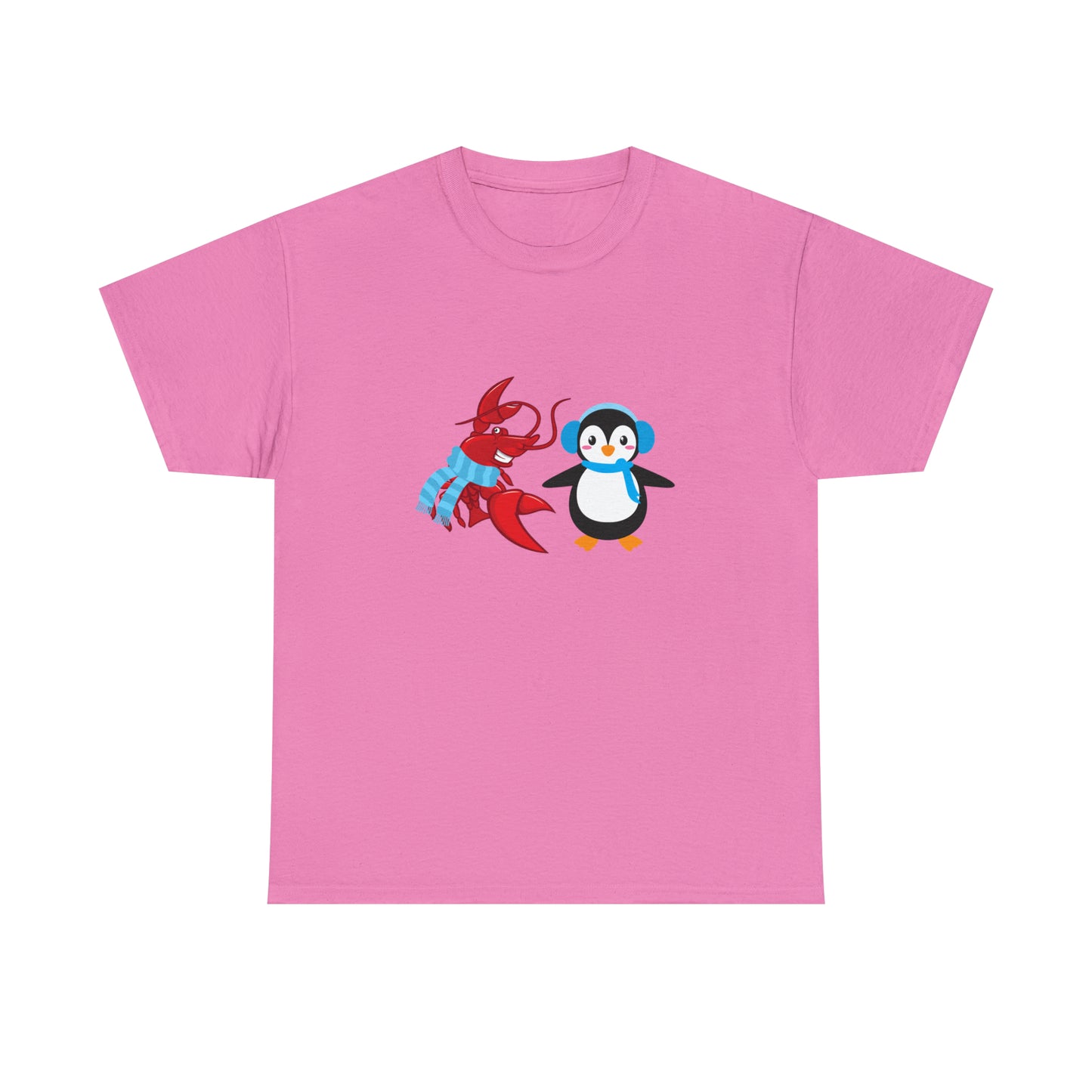 Unisex Heavy Cotton Tee Larry Penguin (front logo)