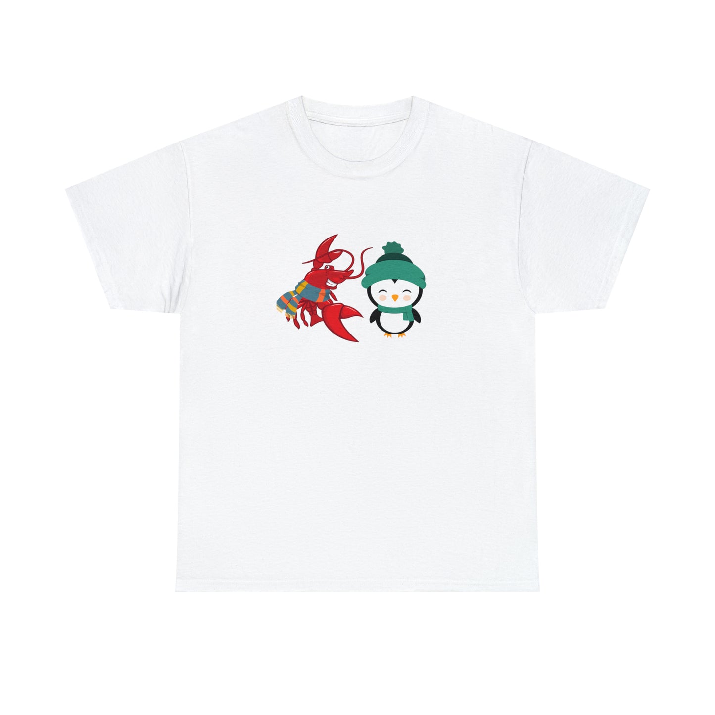 Unisex Heavy Cotton Tee Larry Penguin (front logo)