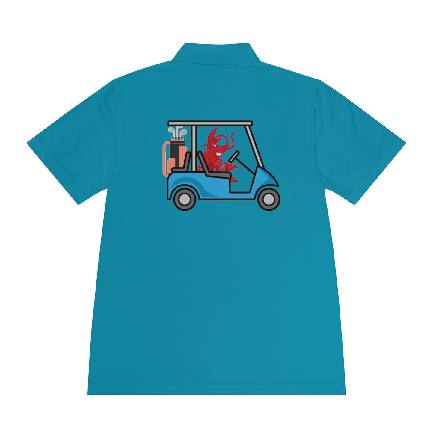Men's Sport Polo Shirt Larry Golf Cart (front & back logo)