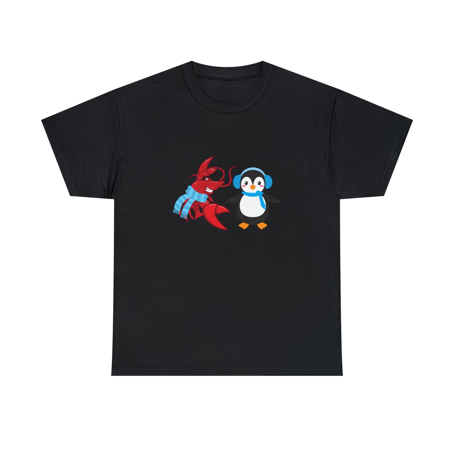 Unisex Heavy Cotton Tee Larry Penguin (front logo)