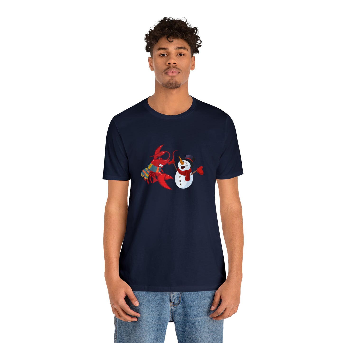 Unisex Jersey Short Sleeve Tee Larry & Snowman (front logo)
