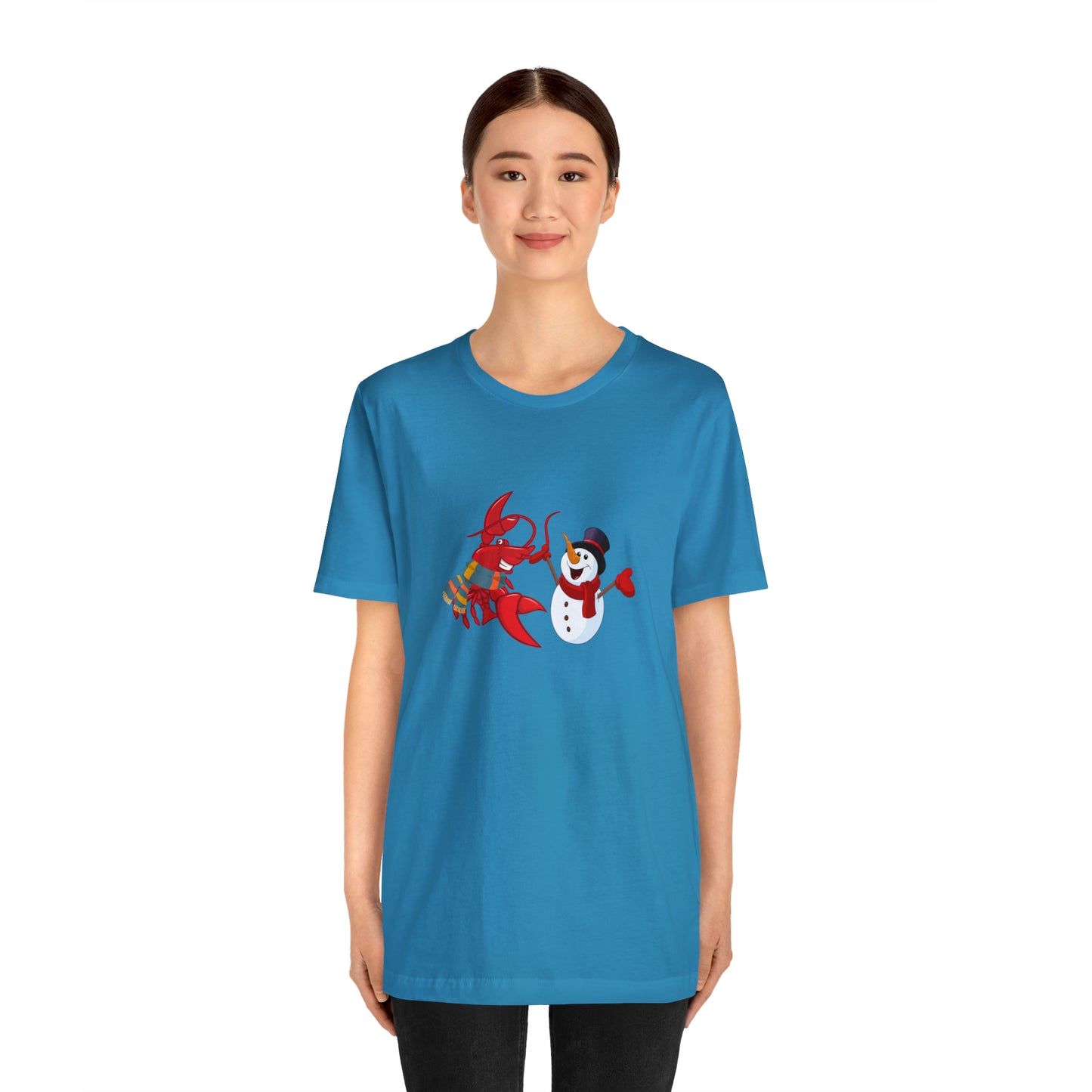 Unisex Jersey Short Sleeve Tee Larry & Snowman (front logo)
