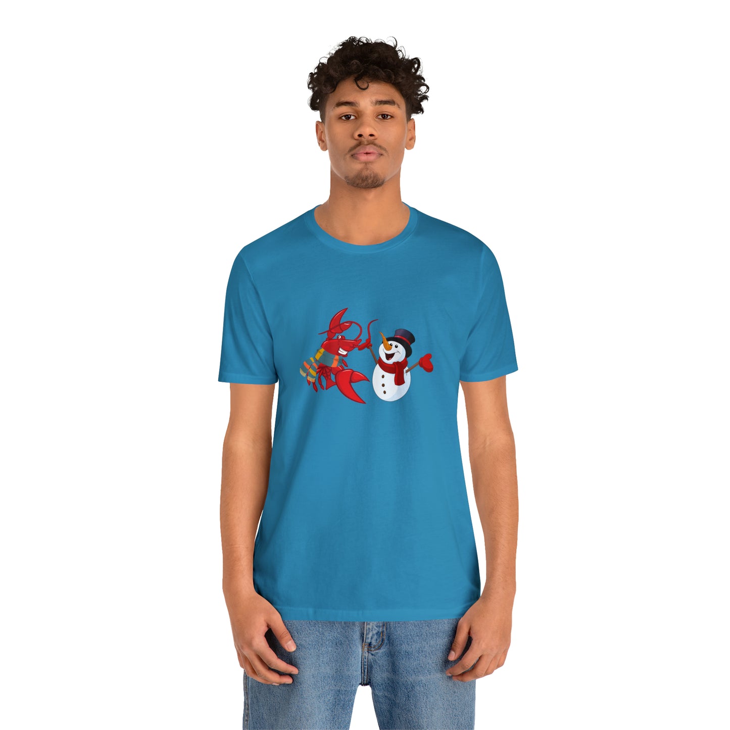 Unisex Jersey Short Sleeve Tee Larry & Snowman (front logo)