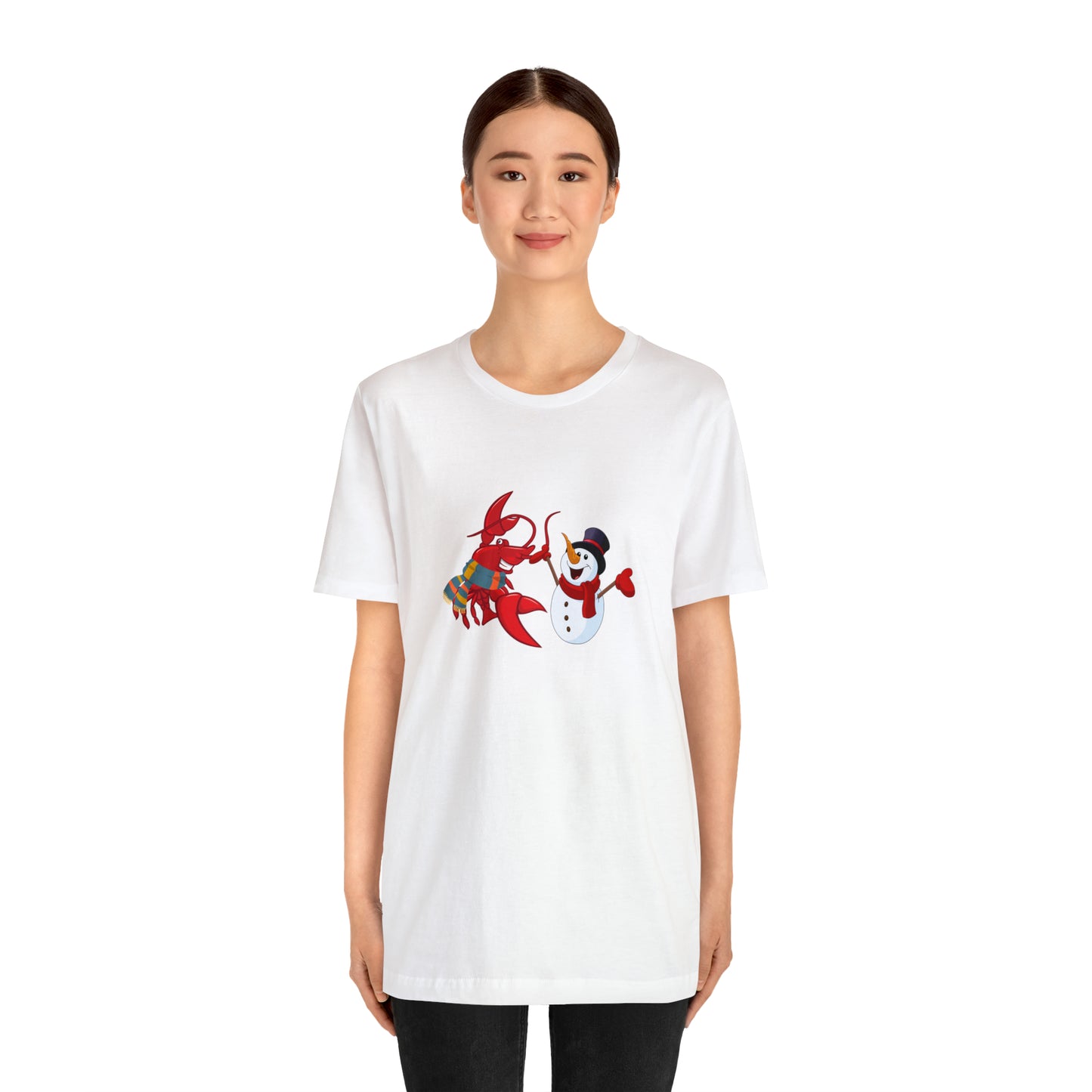 Unisex Jersey Short Sleeve Tee Larry & Snowman (front logo)
