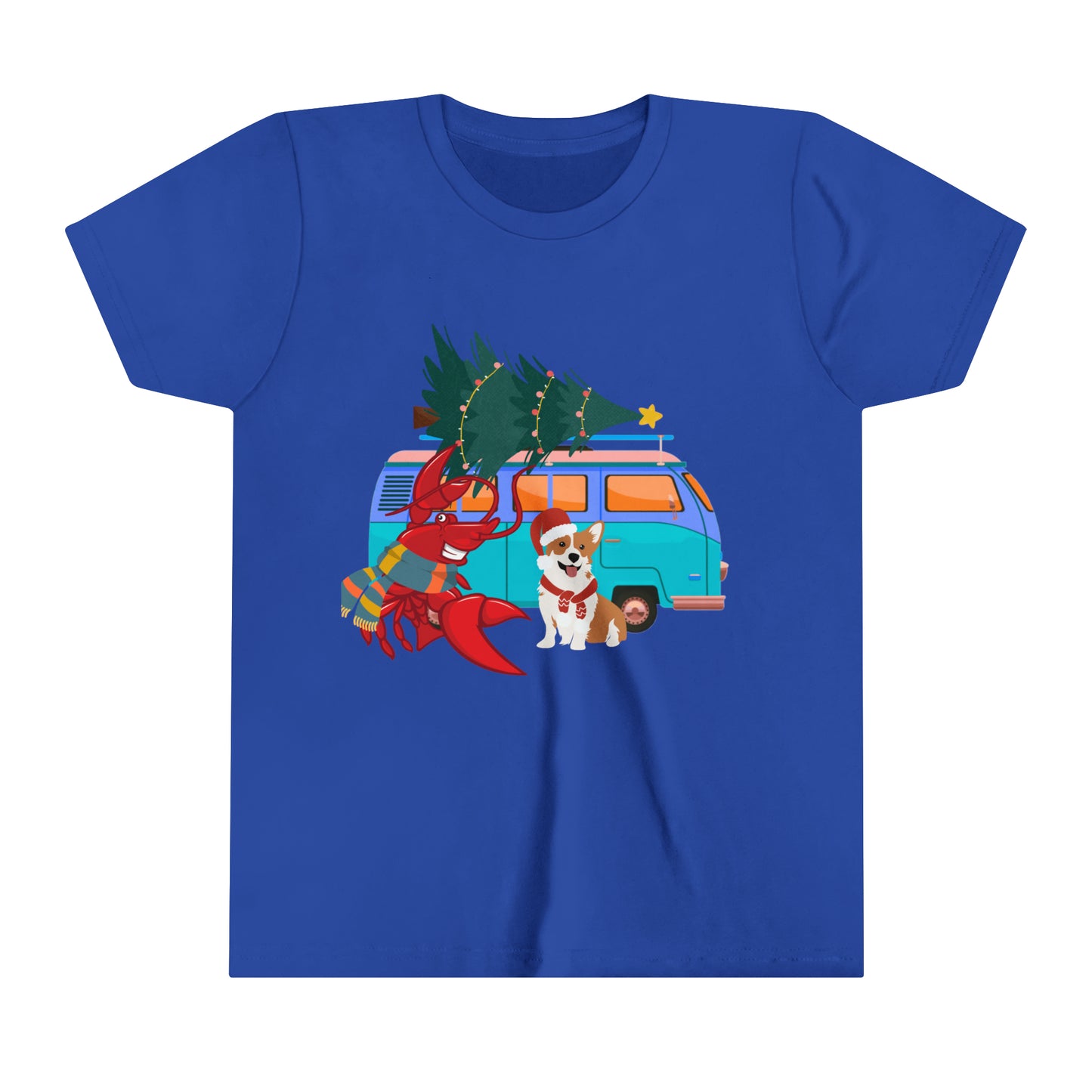 Youth Short Sleeve Tee Larry Christmas Van Front logo