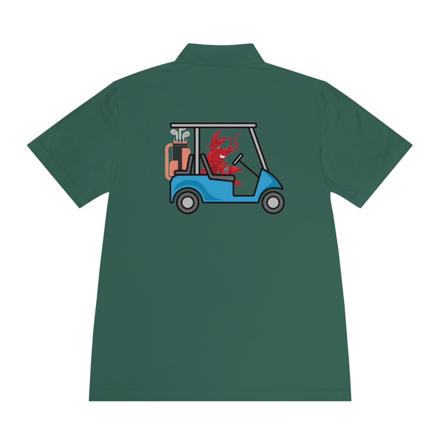 Men's Sport Polo Shirt Larry Golf Cart (front & back logo)