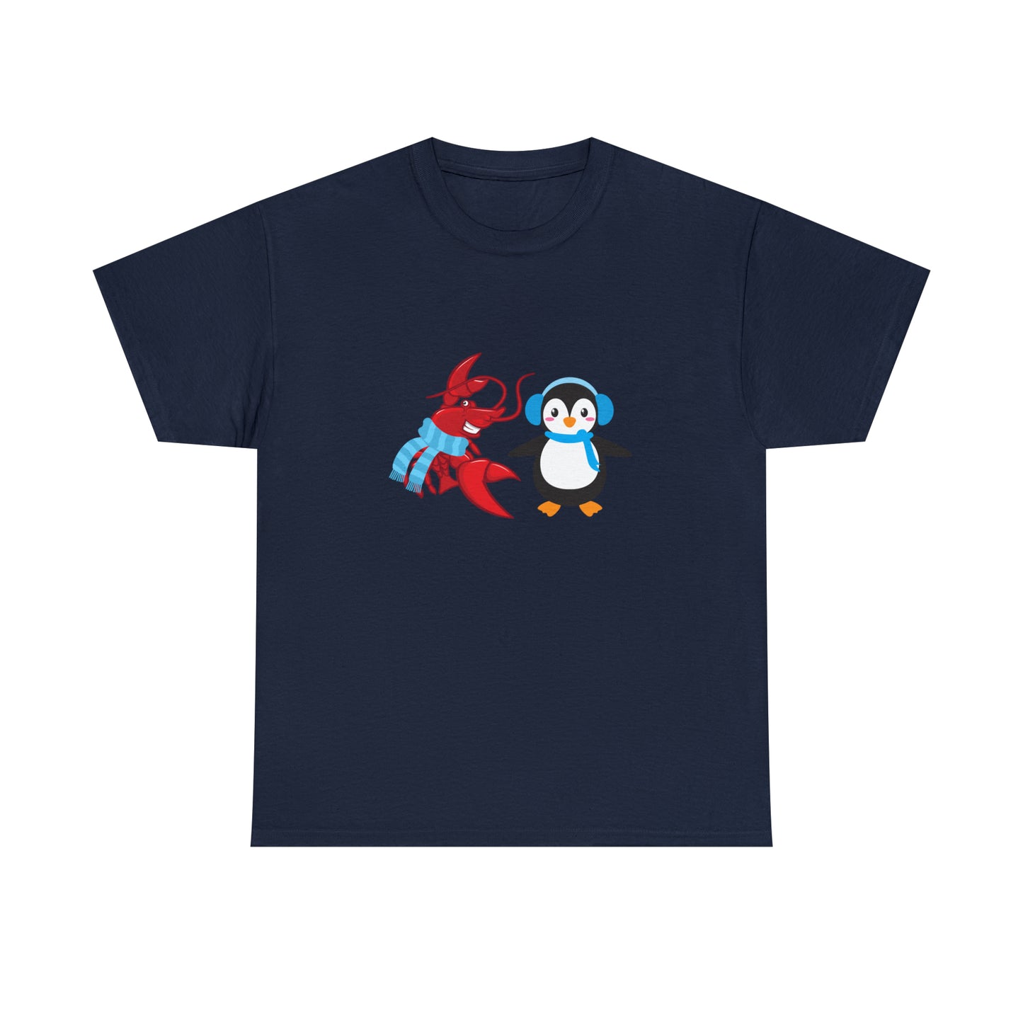 Unisex Heavy Cotton Tee Larry Penguin (front logo)