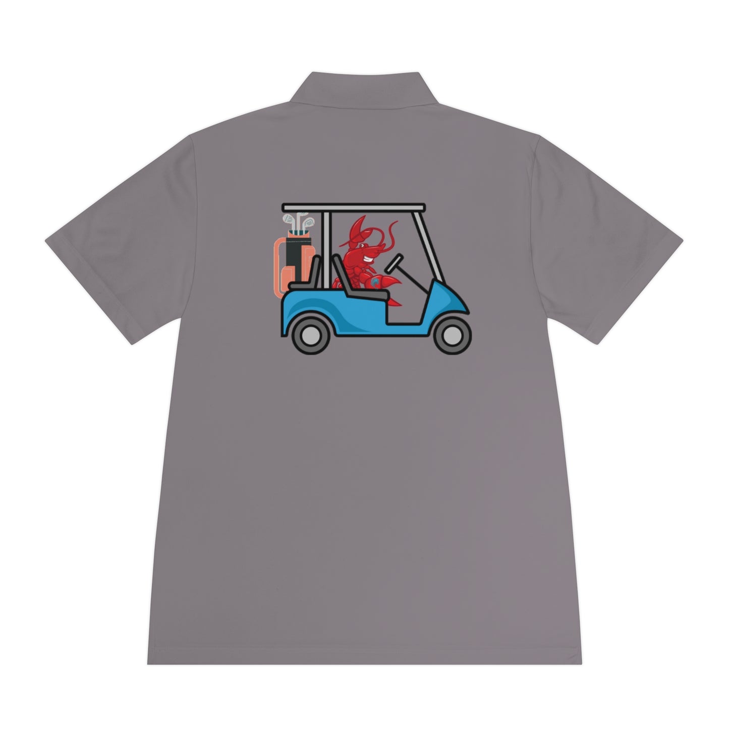 Men's Sport Polo Shirt Larry Golf Cart (front & back logo)