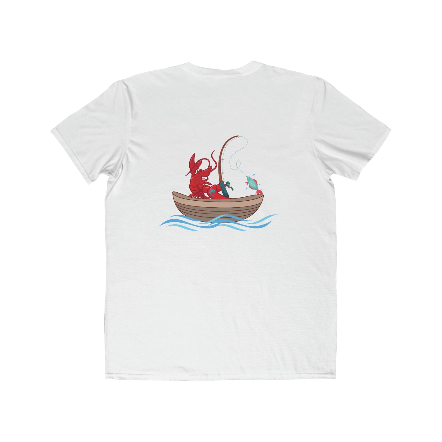Men's Lightweight Fashion Tee Larry Fishing (front & back logo)