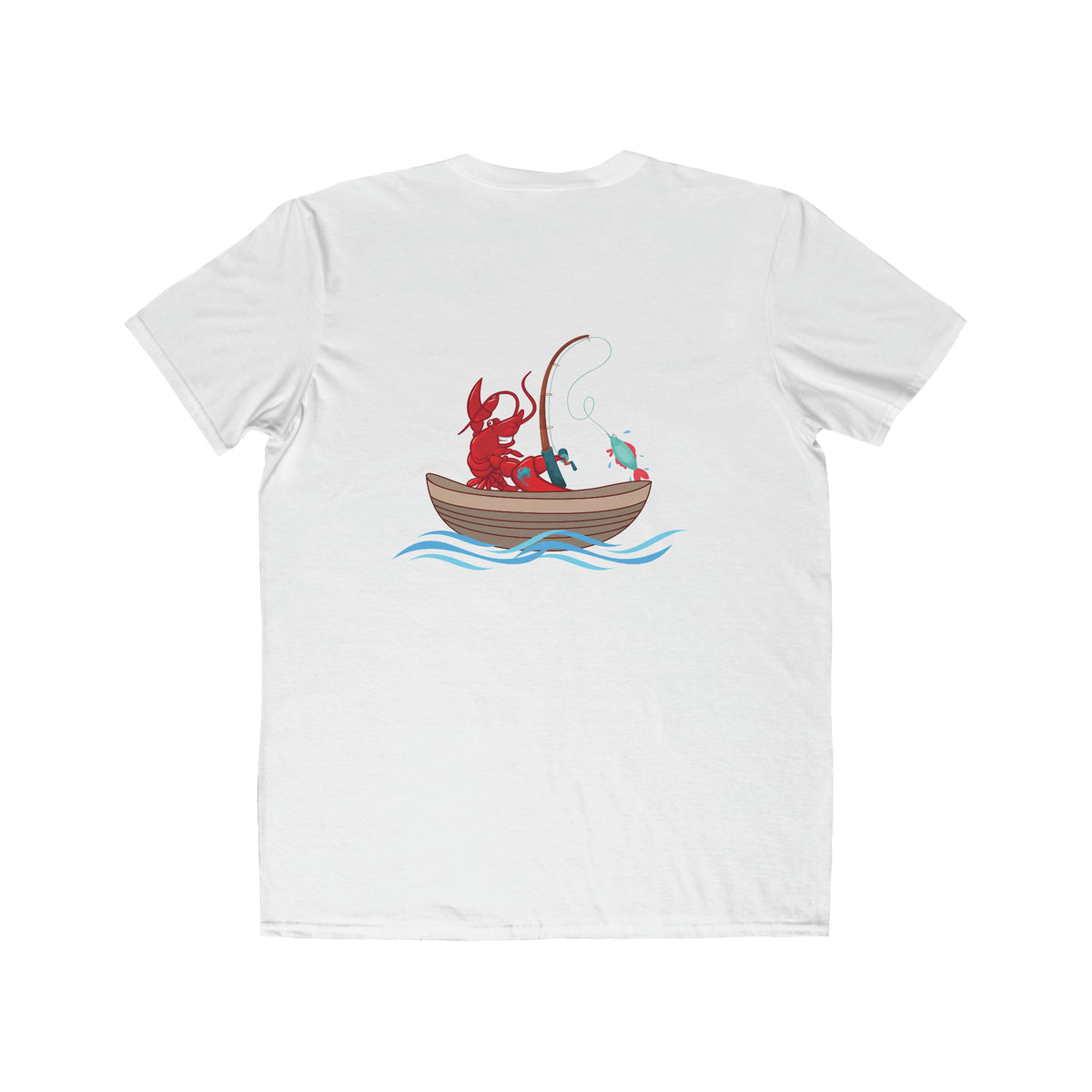 Men's Lightweight Fashion Tee Larry Fishing (front & back logo)
