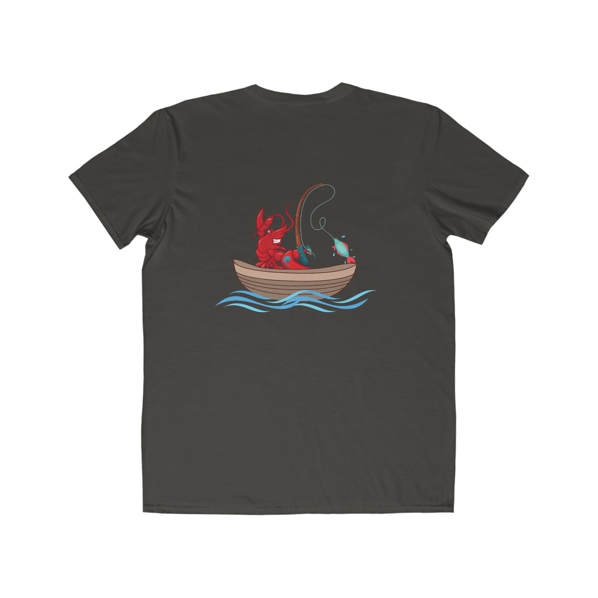 Men's Lightweight Fashion Tee Larry Fishing (front & back logo)