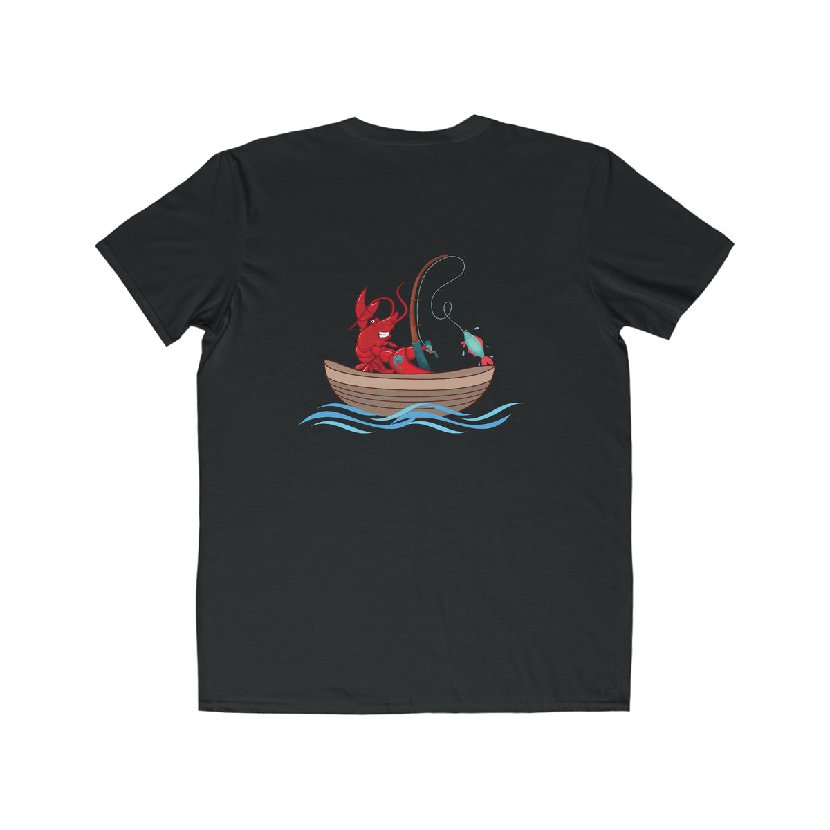 Men's Lightweight Fashion Tee Larry Fishing (front & back logo)