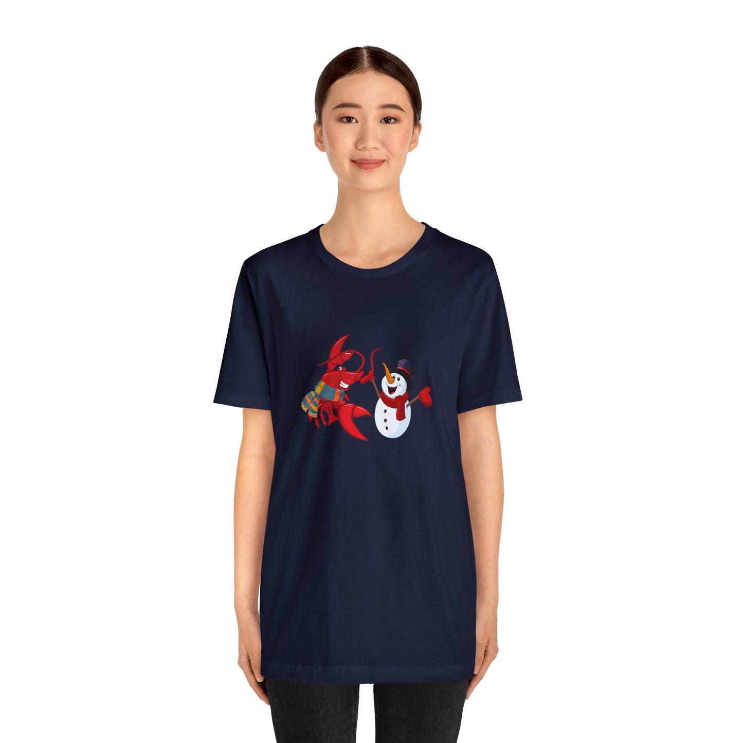 Unisex Jersey Short Sleeve Tee Larry & Snowman (front logo)