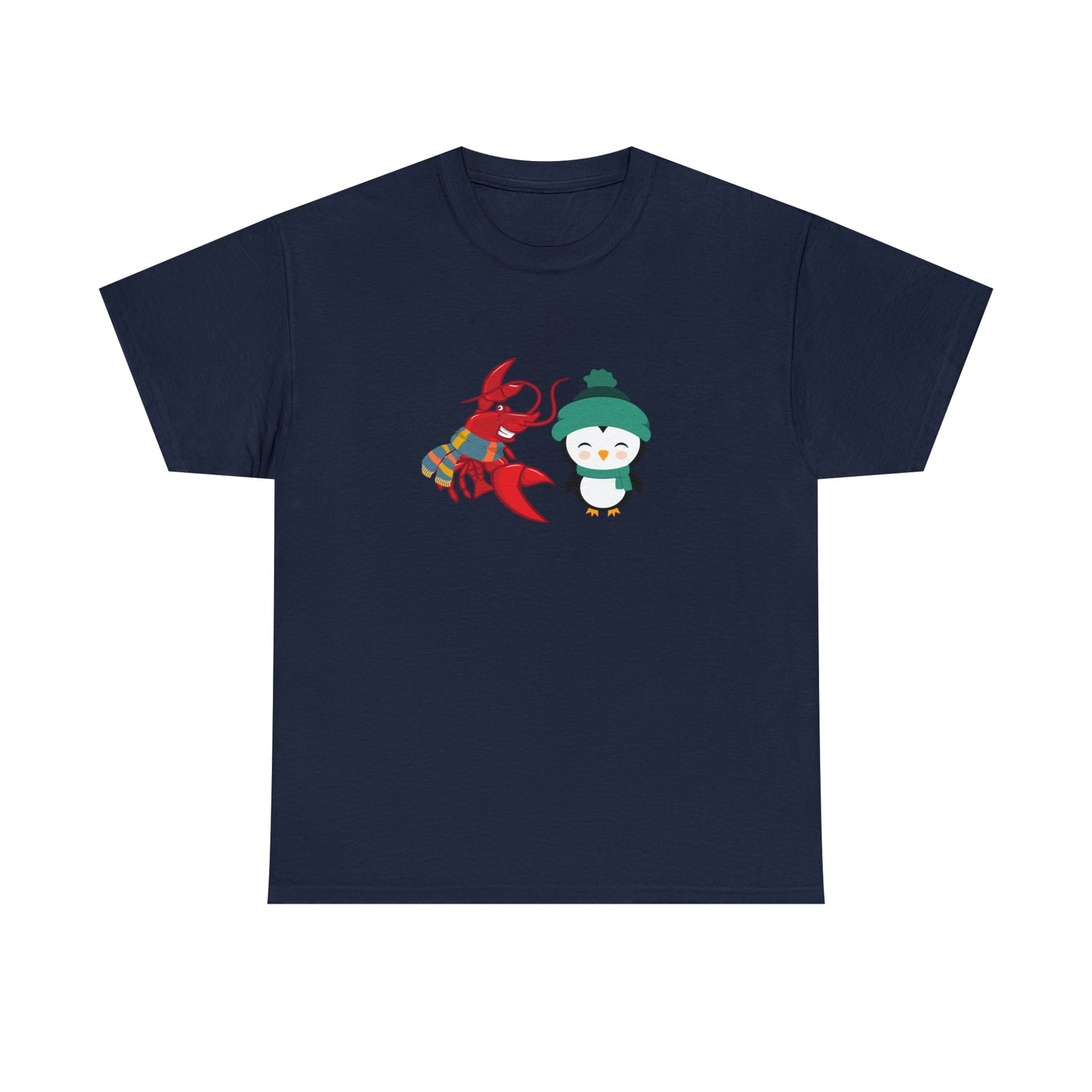 Unisex Heavy Cotton Tee Larry Penguin (front logo)