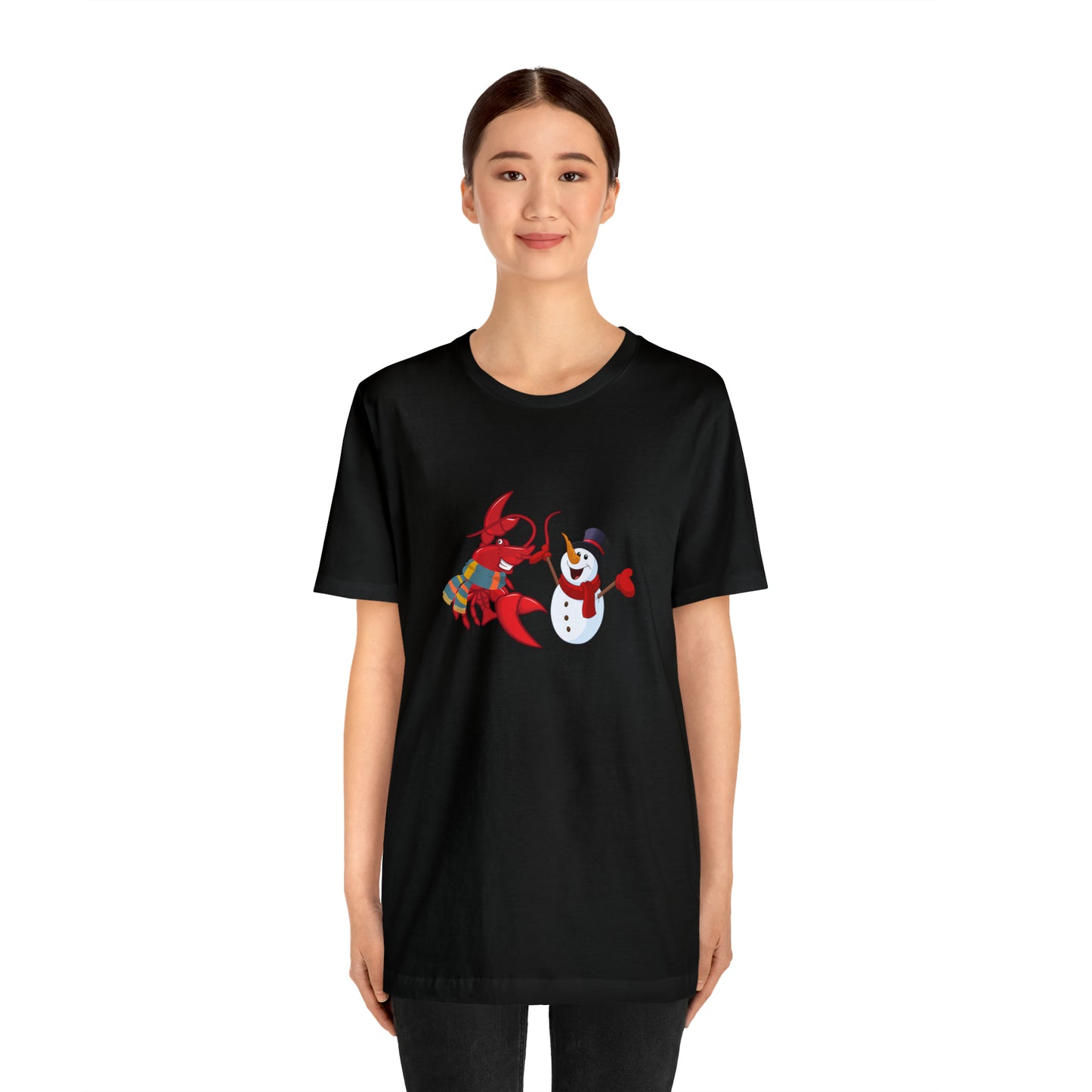 Unisex Jersey Short Sleeve Tee Larry & Snowman (front logo)