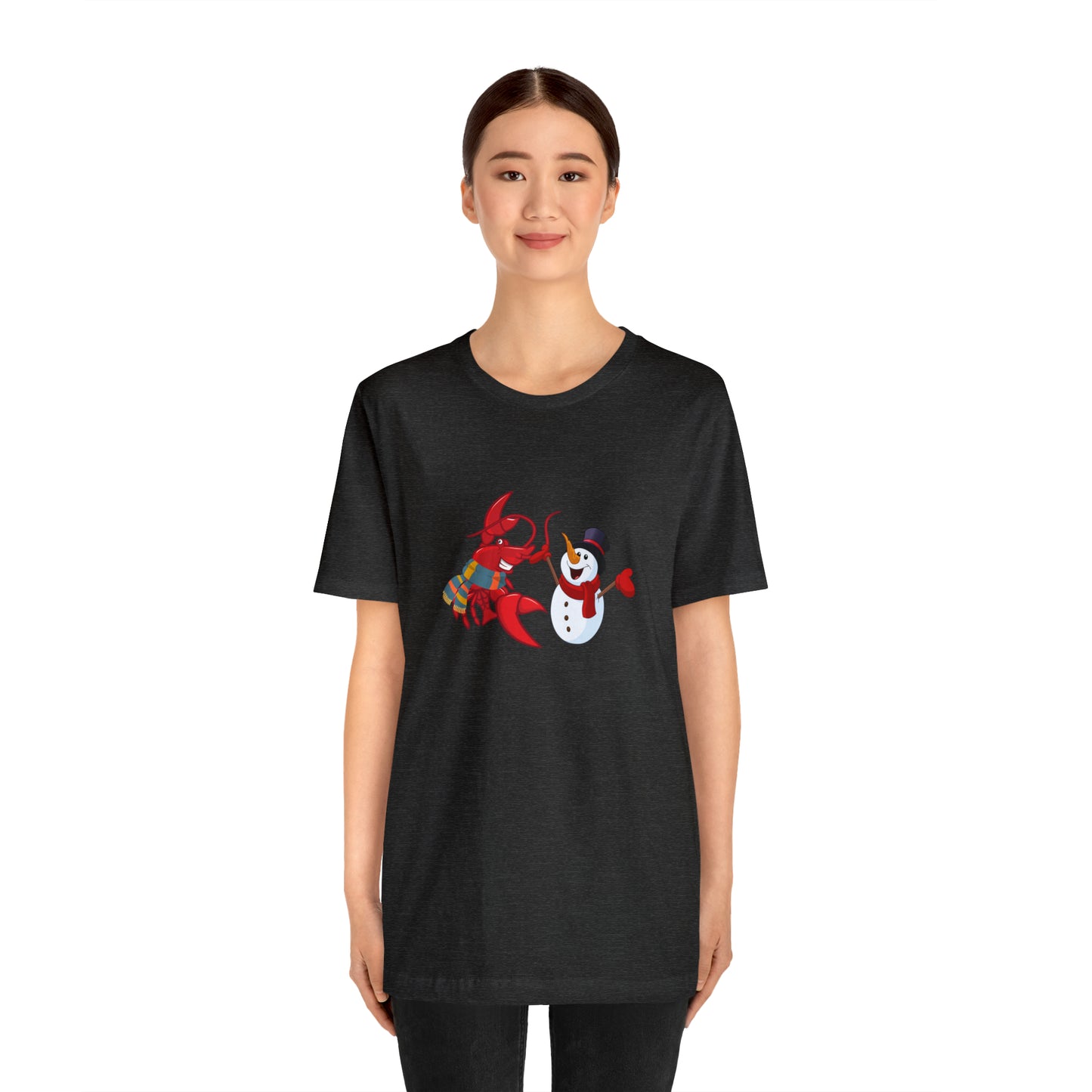 Unisex Jersey Short Sleeve Tee Larry & Snowman (front logo)